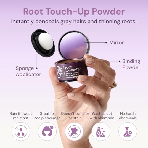 Style Edit Root Touch Up Powder Light Brown 0.13 oz - 1 Pack - Instant Gray Coverage