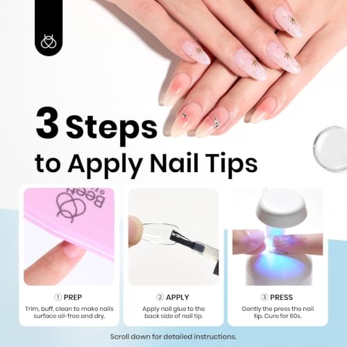 Beetles 15ml Gel Nail Glue 9-in-1 for Acrylic Nails Tips - B-Clear-1