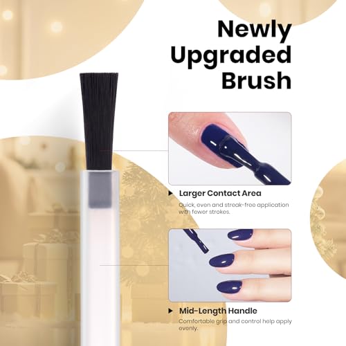 Navy Blue Gel Polish - Dark Eclipse Blue 15ML with Creme Blue Variation