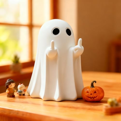 Halloween Ghost Figurine - Spooky Home Decor, Resin Shelf Statue, Party & Tabletop Decoration