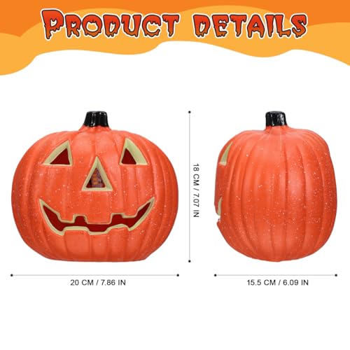 8 Inch LED Jack O Lantern Pumpkin Lantern - Battery Operated Halloween Decor - Variation of THIS listing 7.87 x 7.09 x 6.1 inches