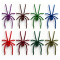 Deep 8PCS 3D Flocked Spider Refrigerator Magnets, Cute Realistic Decor Set