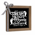 Halloween Coffee Bar Decor Sign Freshly Booed Coffee - Black 2