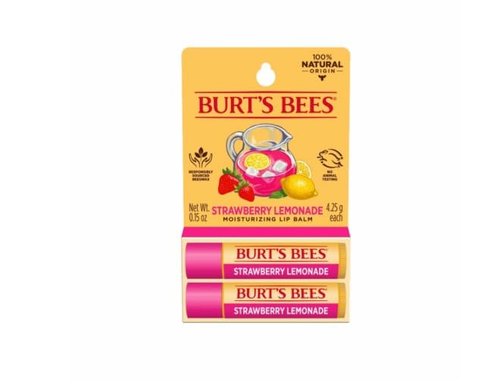 Burt's Bees Strawberry Lemonade Lip Balm - Nourishing Hydration | 2 Tubes (0.15 oz)