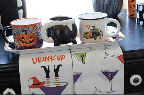 13.5 oz Halloween Cauldron Ceramic Mug - Dishwasher & Microwave Safe Coffee Cup