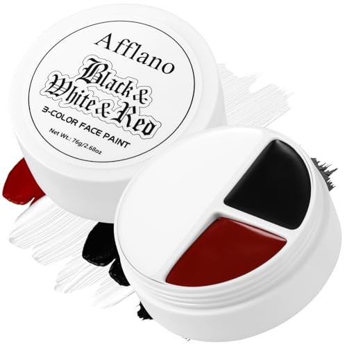 Black Red White Face & Body Paint Makeup - 1 PCS - Halloween SFX Costume & Stage