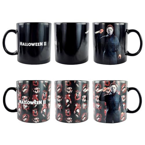 Halloween Michael Myers Mug 15 oz Heat-Transforming Coffee Tea Cup with Scene Change