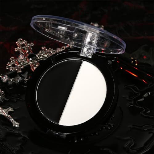 Black and White Face Paint Makeup - Gothic Full Coverage Body & Stage Paint - Variation: White Black