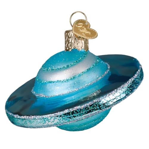 Uranus Glass Christmas Ornament - Handcrafted Space Decor for Tree