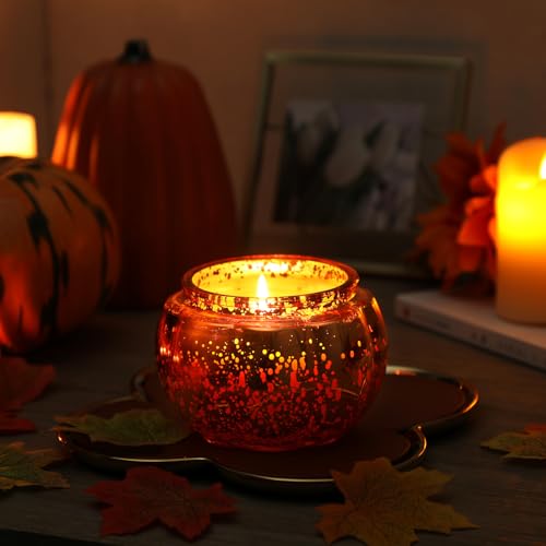 Pumpkin Shaped Scented Candle Set - Fall Pumpkin Spice & Cider