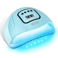 Blue UV LED Nail Lamp with Auto Sensor & 4 Curing Modes - Fast Gel Dryer for Home & Salon