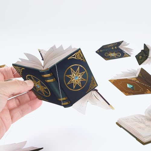 Book Party Decorations Garland - Floating Library Banner, Pack of 6 - Magic Book Variation