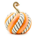 Medium Resin Pumpkin Decor - Trick or Treat Candy Swirl Fall Halloween