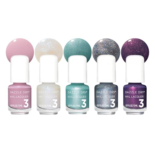Dazzle Dry Better Together Mini Nail Lacquer Set - 5 Shades, Quick Dry