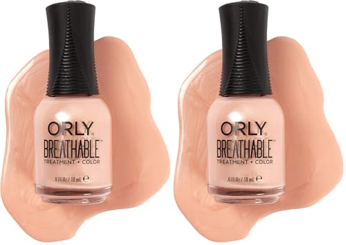 Breathable Nail Polish Set - Long-Lasting, Strengthening, 0.6 oz Pack of 2
