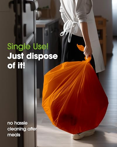 Disposable Orange Rectangular Table Cloth - 54x108 Inches, 3 Pack