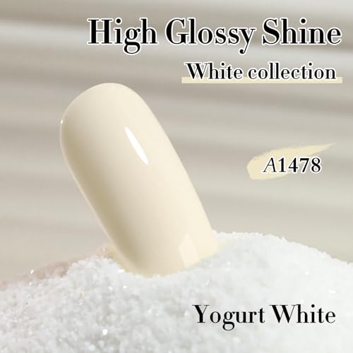Double Rhythm Gel Polish 15ML - Sheer Beige White, Same Color, Soak Off Art Manicure