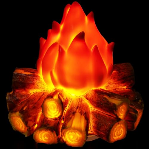 Artificial Campfire Night Light - Realistic Flame Effect Decorative LED Lamp