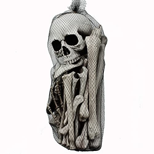 Halloween Skeleton Bones and Skull Decor Set - 28 Pieces Spooky Graveyard Ground Decoration - Variation of THIS Listing