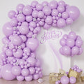 Pastel Purple Balloons Arch Kit - 129pcs Lavender Balloon Garland for Party Decor