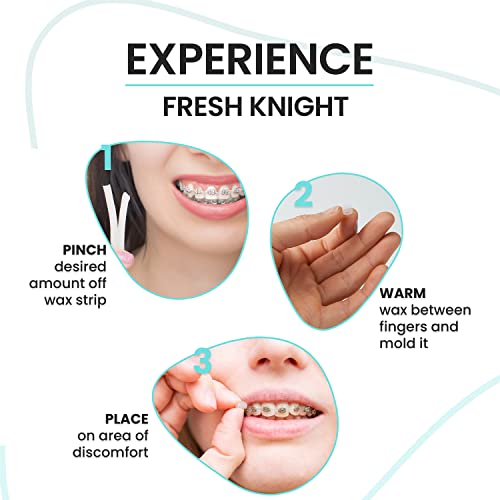 Orthodontic Wax Strips for Braces & Aligners - Unscented Multicolor, 50 Strips