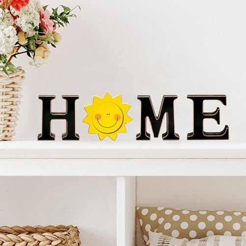 Interchangeable Wooden Home Sign with Seasonal Icons - Farmhouse Decor