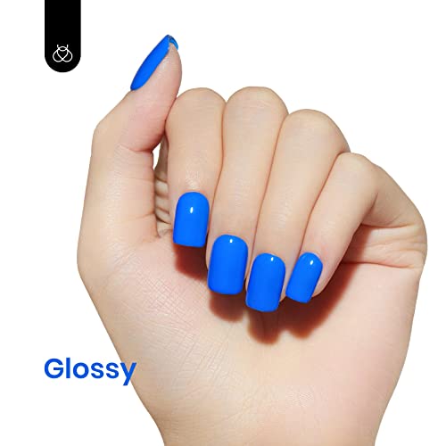 Blue Gel Nail Polish - Electric Punk D - Creme Blue 15ML Bright Blue