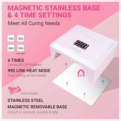 White 72W UV LED Nail Lamp with 4 Timers Auto Sensor for Gel Polish - T17
