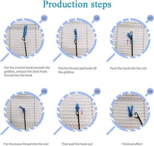 Latch Hook Kit for Adults & Beginners - Ghost Pattern, 20.5x15 Inch Home Rug Craft
