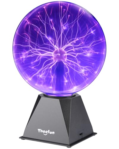 8-Inch Plasma Ball Lamp - Touch & Sound Sensitive Globe in Purple