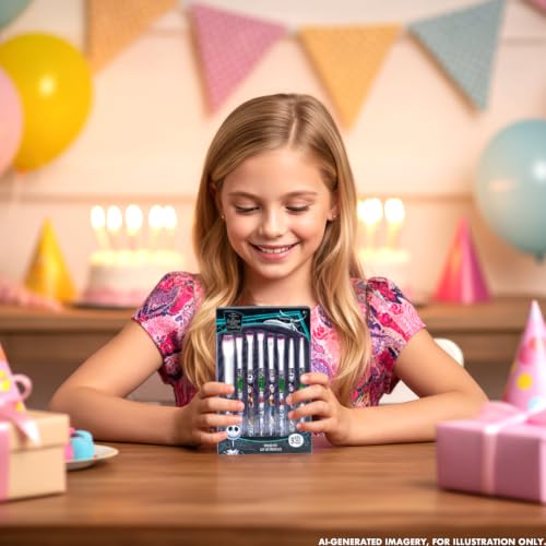 Nightmare Before Christmas 8-Piece Makeup Brush Set for Girls - Themed Collection