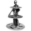 Halloween Skeleton Cupcake Stand 3 Tier Tower Cardboard Dessert Display - Skeleton Variation