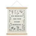 Christian Wall Art Poster - His Mercies Are New Every Morning Canvas Hanging Banner