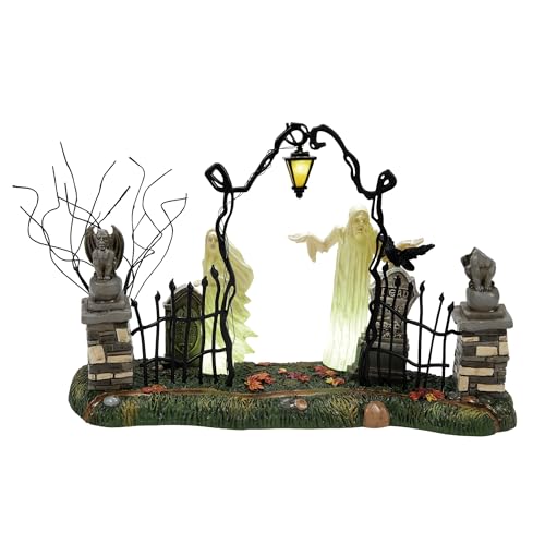 Halloween Village Spirit Gate Lit Figurine - 6.2 Inch Decorative Accessory