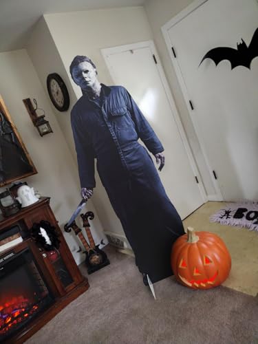 Life Size Horror Cardboard Cutout Halloween Michael Figure Decorations - Blue Variation