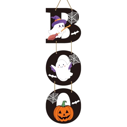 Halloween Door Decorations Ghost Pumpkin Sign Wall Hanging Festive Decor