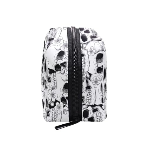 Mini Makeup Bag with Compartments Travel Cosmetic Organizer for Women & Teens