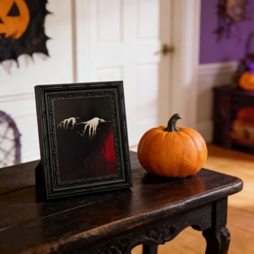 Vampire Claw Hands Wall Art - Framed Gothic Dark Academia Horror Canvas - 16x12 Inches