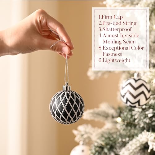 Valery Madelyn 30pcs Christmas Tree Ornaments Set 2 Inch - Modern Holiday Decor