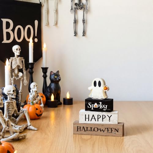 Halloween Ghost Wooden Block Decor Set - Spooky Pumpkin & Ghost Signs - Variation of THIS listing