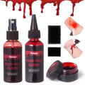 Halloween Fake Blood Makeup Kit for Zombie Vampire Costumes - 4PCS Special Effects Set