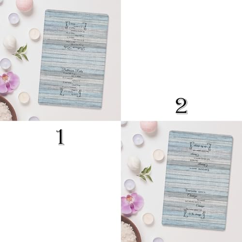 Funny Bathroom Rules Hand Towels Set of 2 - Classic Style Rustic Farmhouse Decor