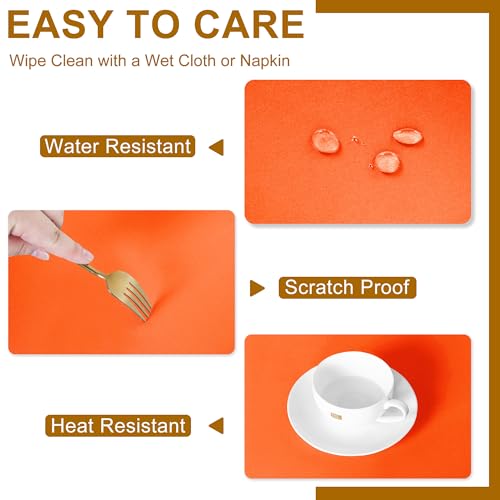 Rectangular Halloween Tablecloth Waterproof Stain-Resistant 54 x 80 Inch Pumpkin Orange