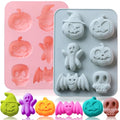 Halloween Silicone Cake Mold Pumpkin Bat Skull Ghost Shapes for Chocolate Candy