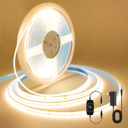 3000K COB LED Strip Light 32.8ft Dimmable Warm White Flexible Tape - AUZIWE
