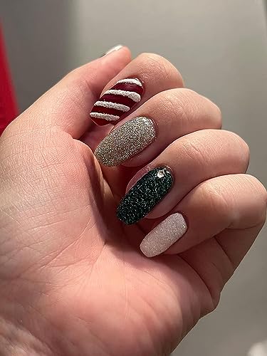 White Glitter Nail Powder for Nail Art and Enhancements - 3-4g