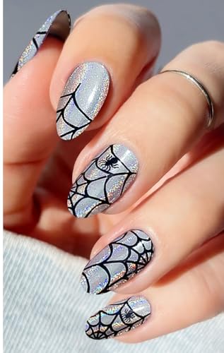 Semi Cured Gel Nail Strips Halloween Nail Art Stickers - Long Lasting