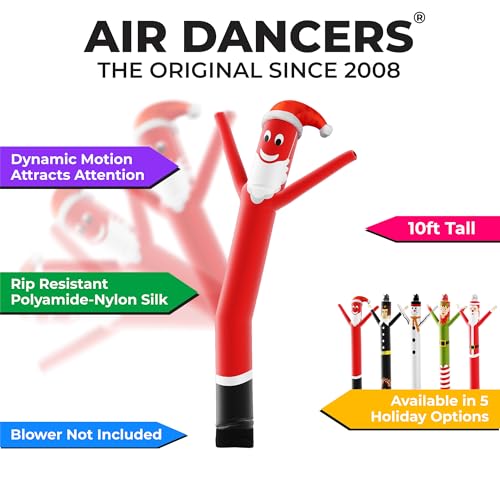 Santa Disguise Air Dancer Inflatable Tube Man - 10ft Christmas Outdoor Decoration