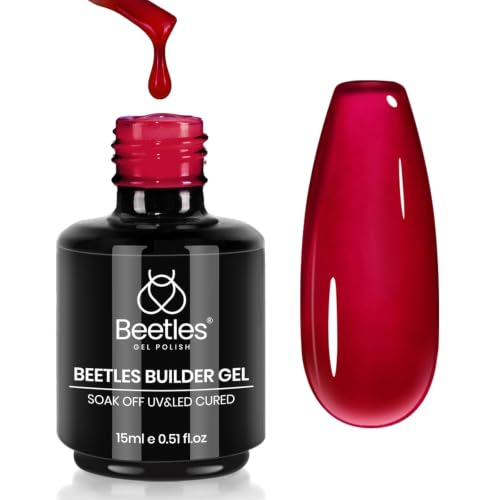 Beetles Builder Gel for Nails - 8 in 1 Red Jelly Builder Nail Gel - C Variation