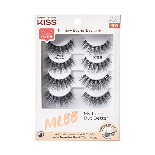 False Eyelashes 4 Pairs Pack - Well Blended 16mm Reusable Lash Clusters